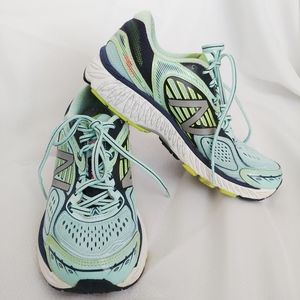 New Balance teal/lime green running shoes size 7.5